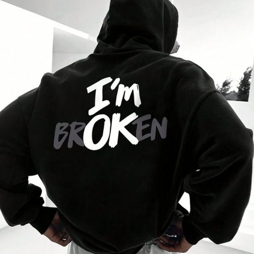 WhatsApp Image 2025-12-09 at 1.22.37 PM Men’s Oversized Hoodie — "I'm Broken" Edition